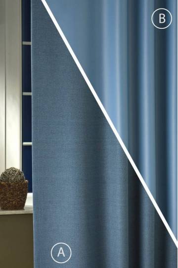 Rustic blue black-out curtain