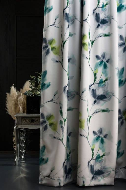 Sienna turquoise curtain